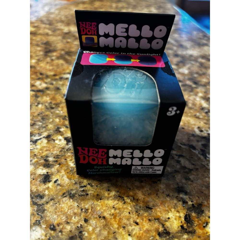 Nee Doh Mello Mallo Blue Color-Changing Gel Squeeze Stress Ball Toy